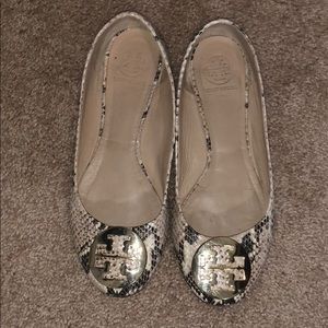 Snakeskin Tory Burch Flats